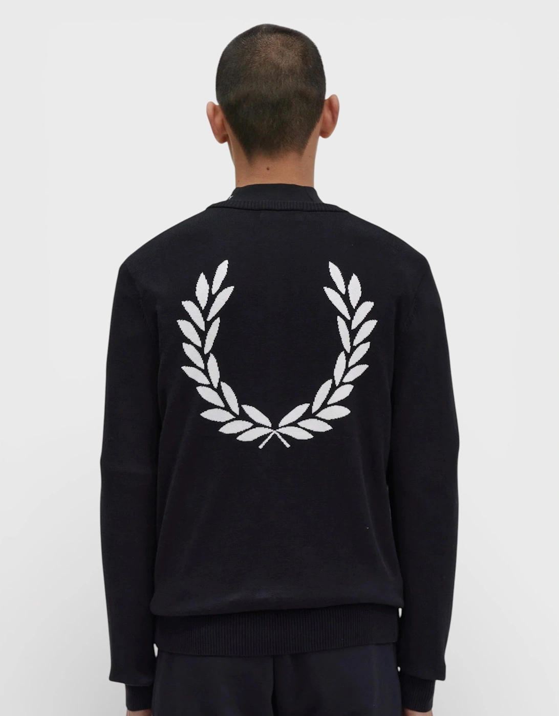 Graphic Laurel Wreath Jumper Black