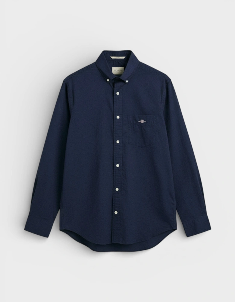 Regular Fit Poplin Shirt Marine