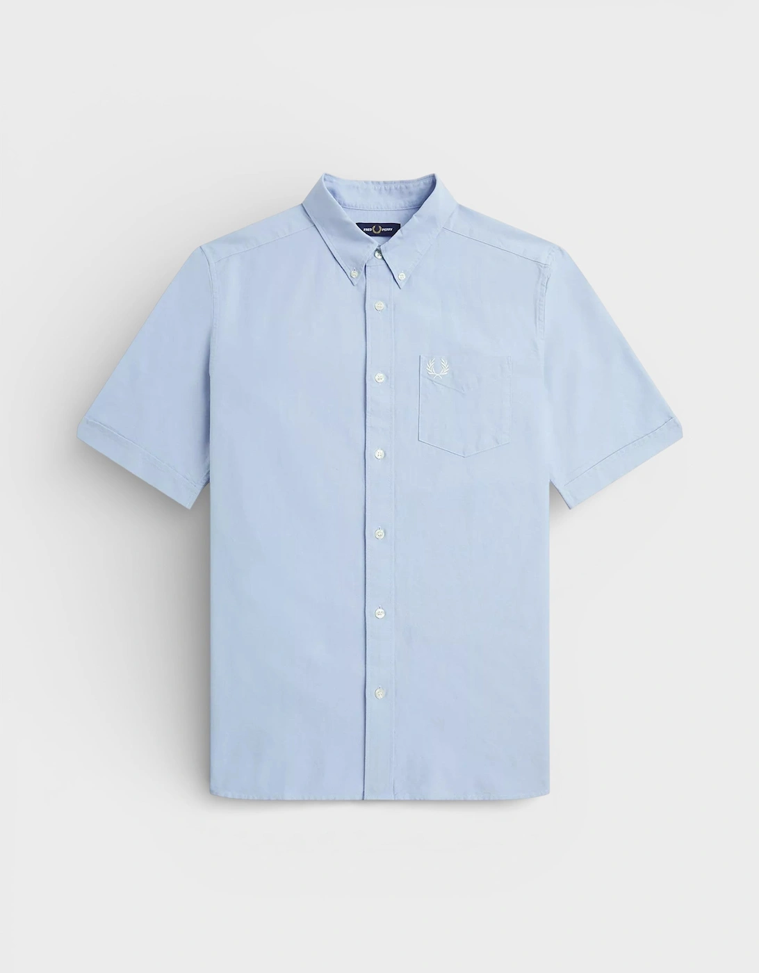 Cotton Short Sleeve Oxford Shirt Blue, 2 of 1
