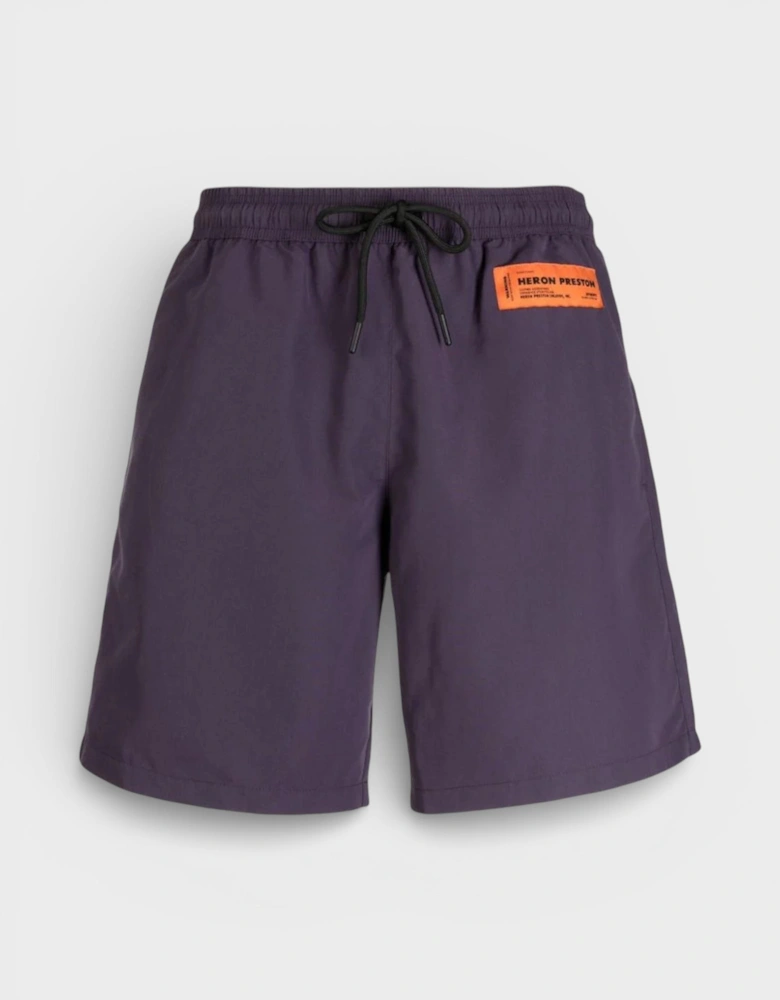 Logo Patch Swim Shorts Purple
