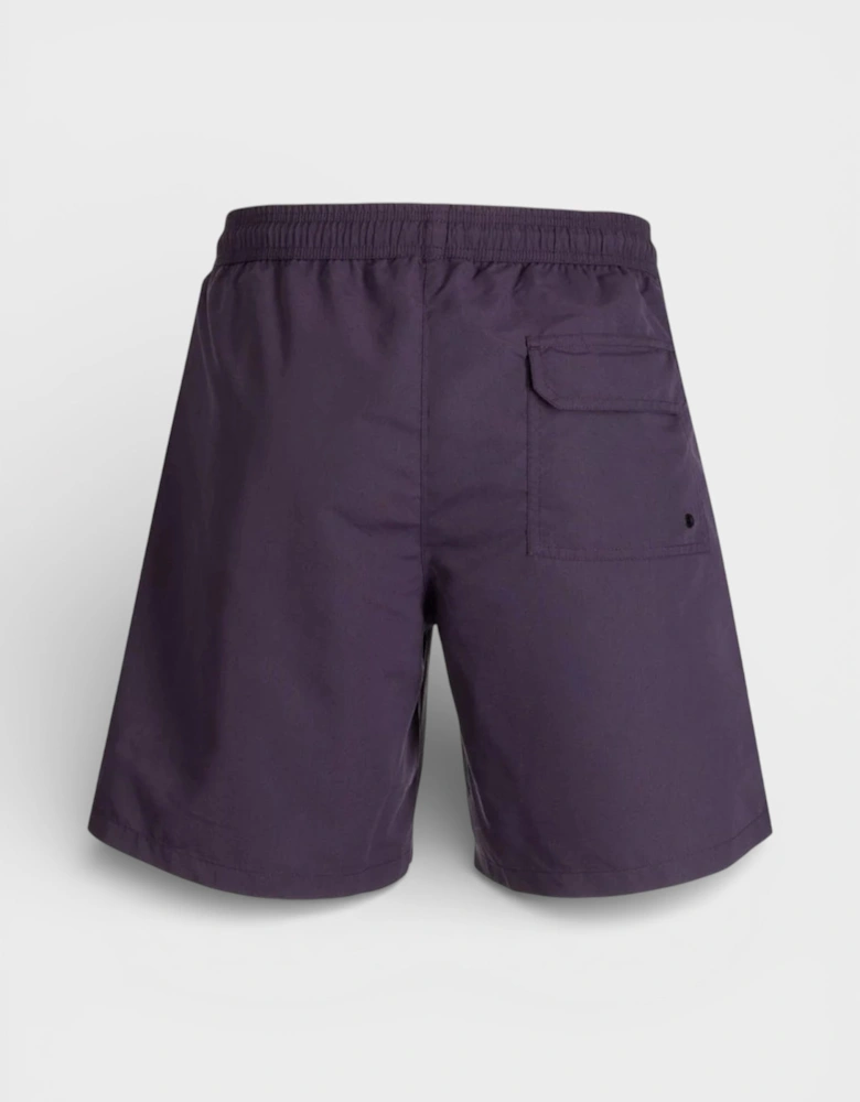 Logo Patch Swim Shorts Purple