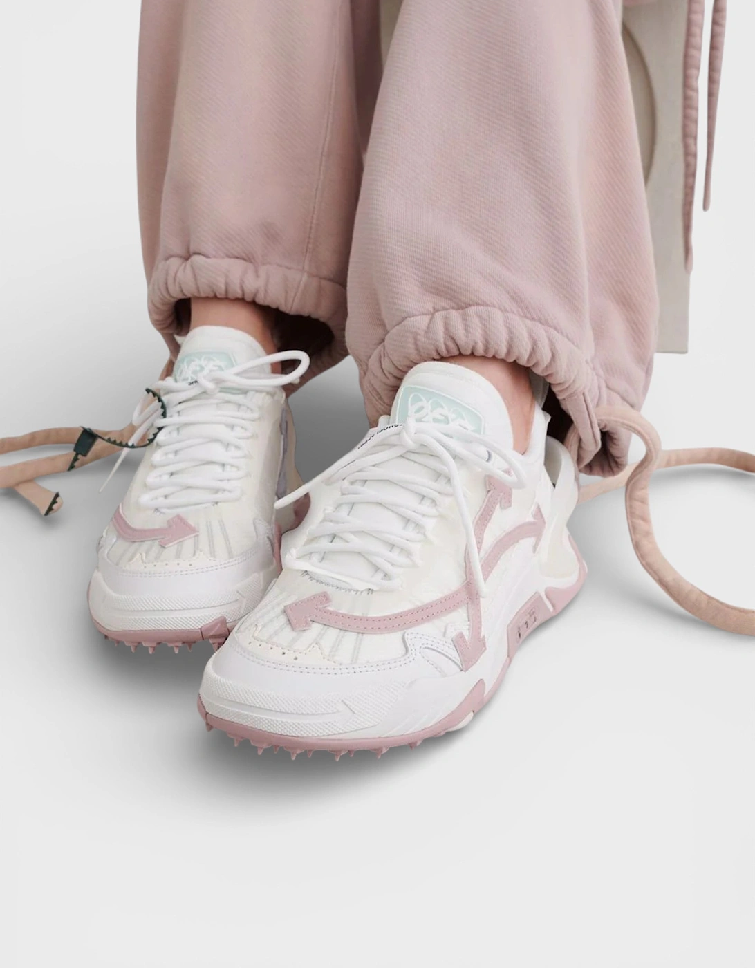 Odsy 2000 Ecru Light Pink Wmns