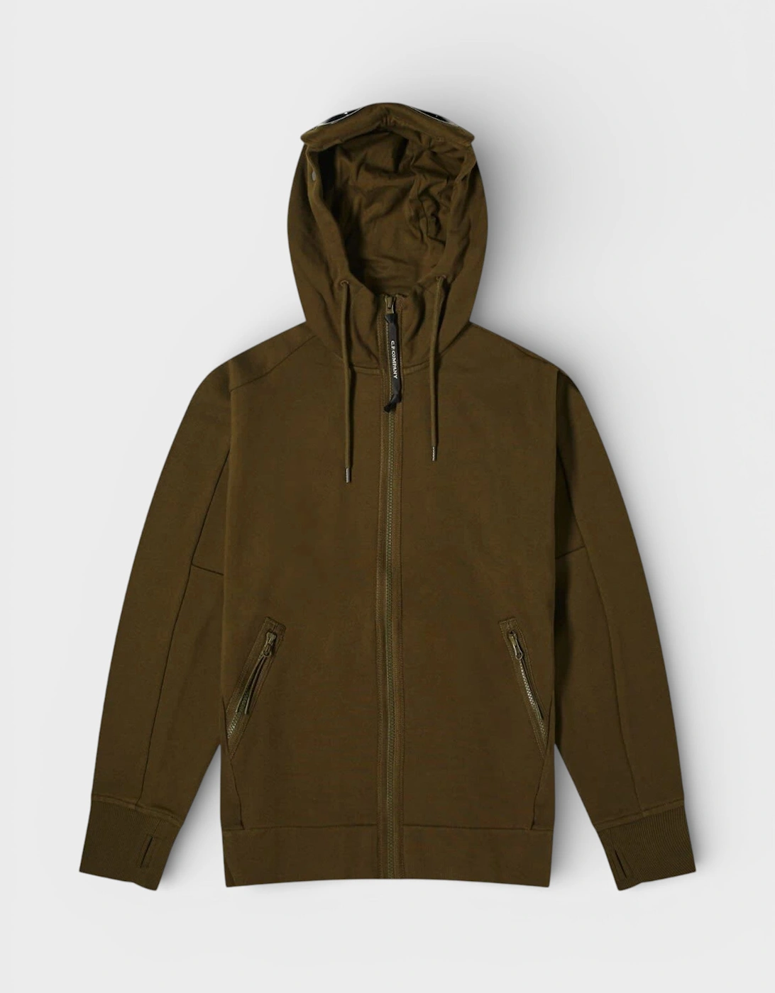 C.P. Company Diagonal Fleece Zip Goggle Hoodie Ivy Green, 7 of 6