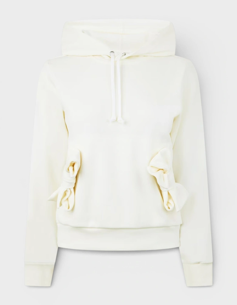 Comme Des Garcons Bow Detail Hoodie Off White