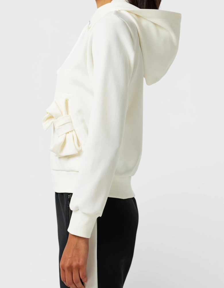 Comme Des Garcons Bow Detail Hoodie Off White