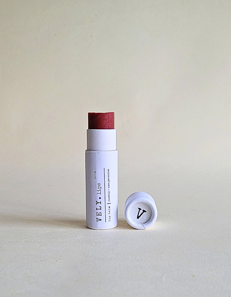 Natural Tinted Lip Balm "Brick" with Rosehip and Geranium