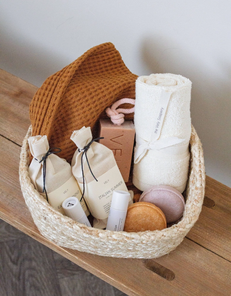Natural Handmade Soap On A Rope With Pink Clay  "Amélie"