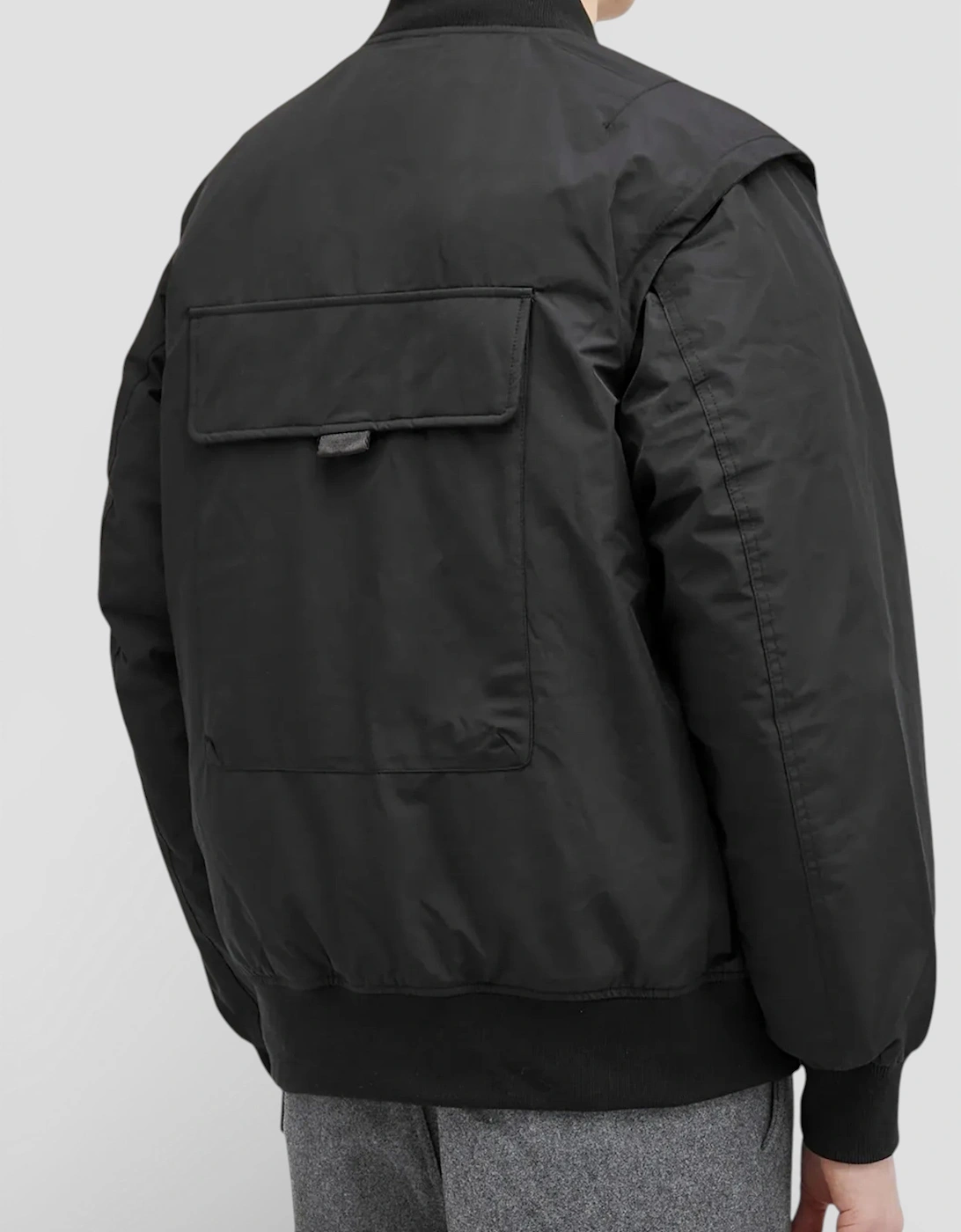 Men's Multi Pocket Flight Jacket Black