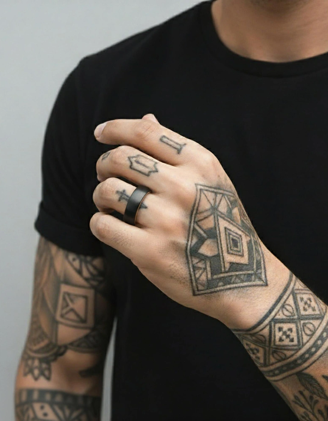 The Hercules - 6mm Brushed Black Tungsten & Whisky Barrel Wood Ring