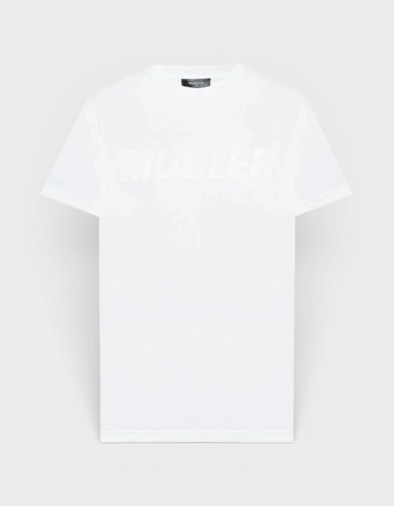 Logo Print Oversized Tee Warm White