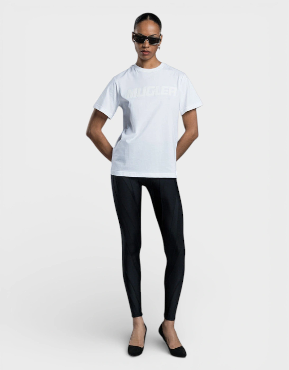 Logo Print Oversized Tee Warm White