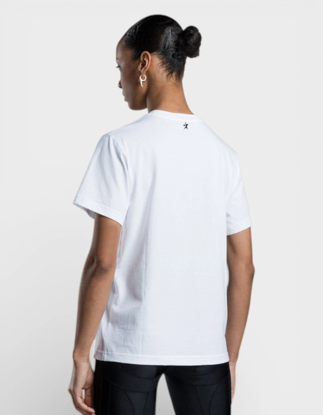 Logo Print Oversized Tee Warm White