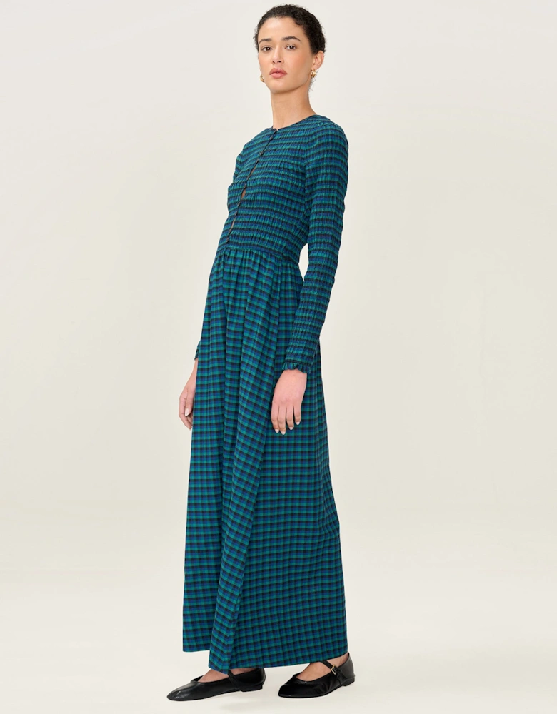 Mina Dress in Blue and Green
