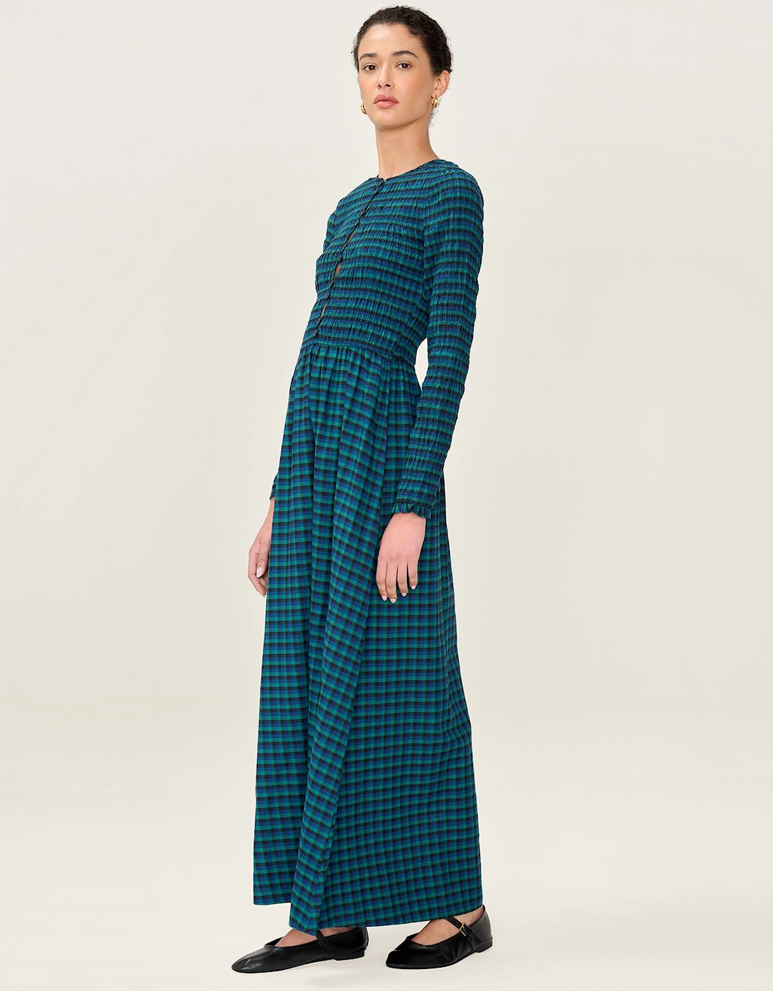 Mina Dress in Blue and Green