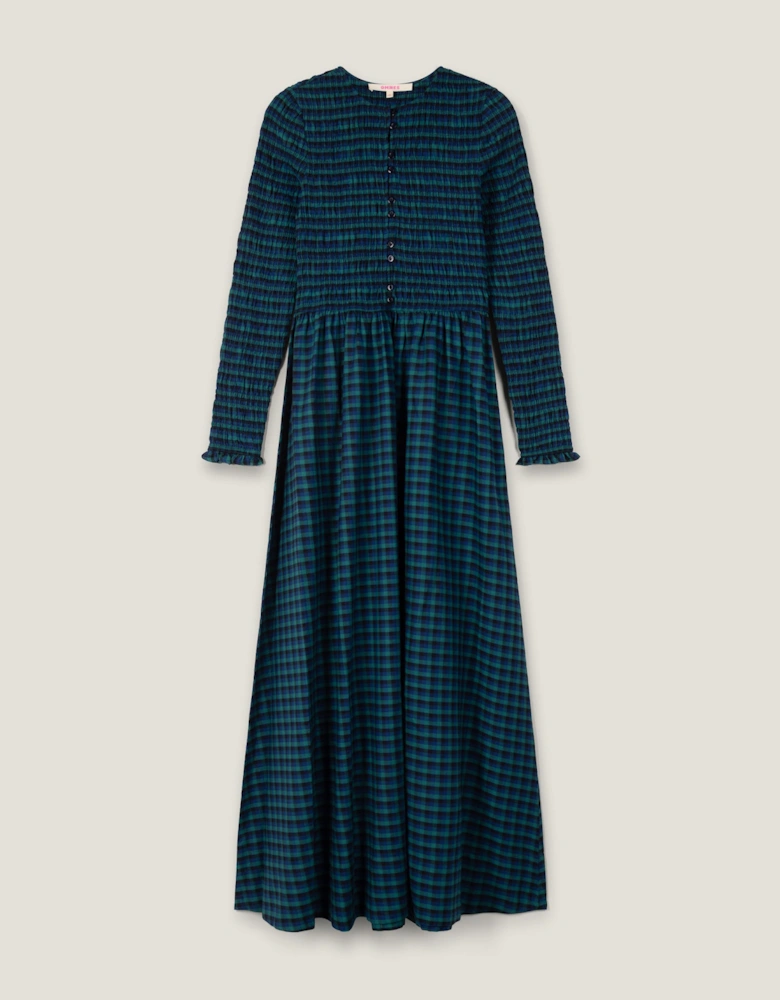 Mina Dress in Blue and Green