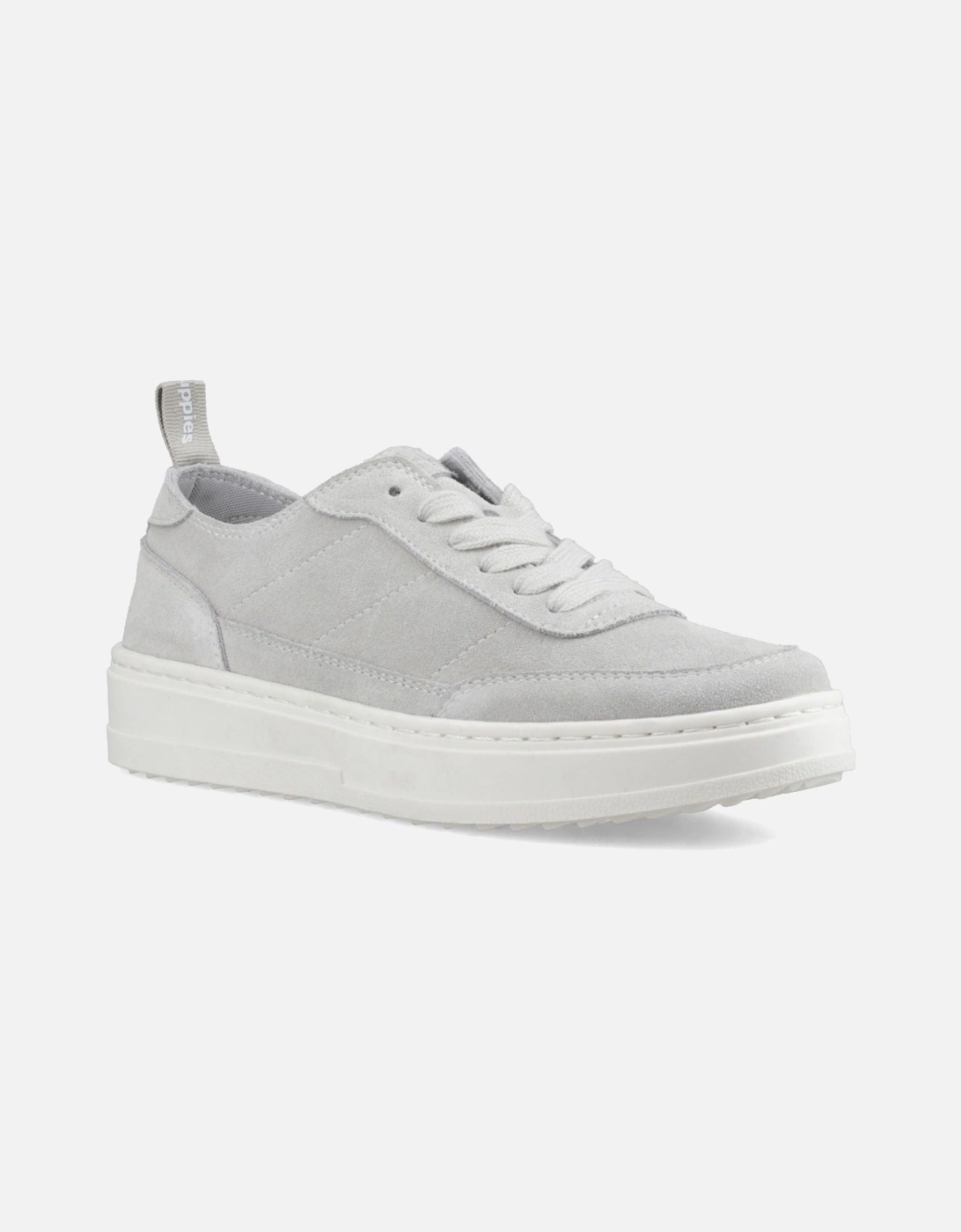 Women's Hush Puppies Nesta Leather Women's Grey Standard Trainers - Size: 8