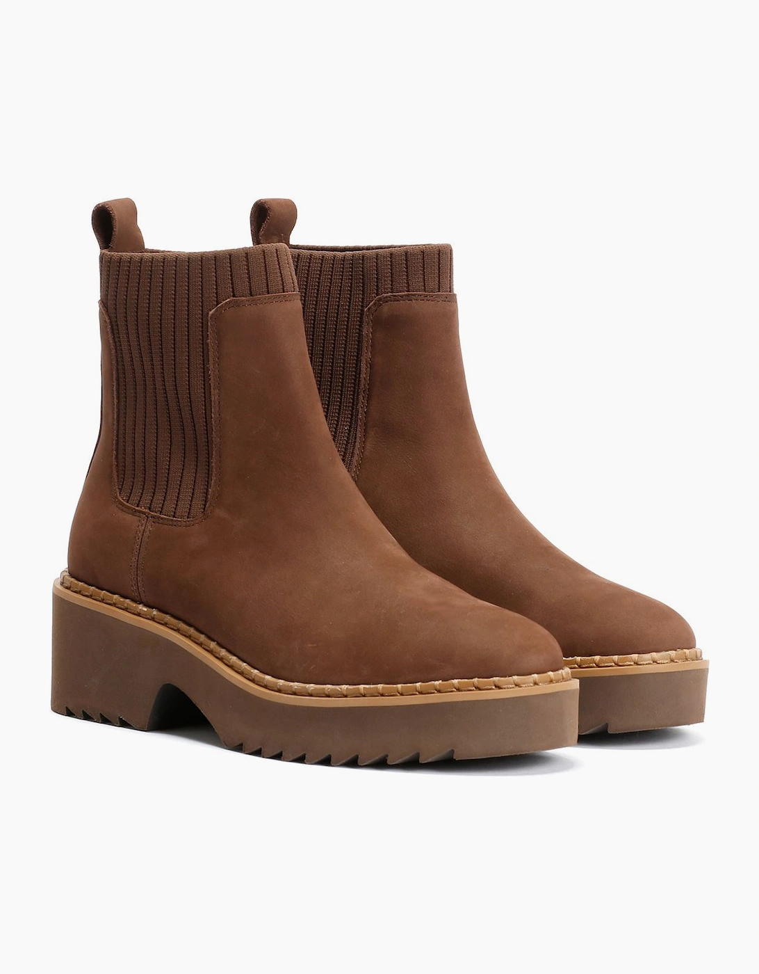 Women's TOMS Millie Nubuck Leather Women's Dark Brown Boots - Size: 3
