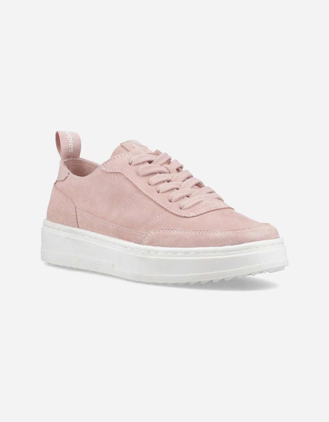 Women's Hush Puppies Nesta Leather Women's Pink Standard Trainers - Size: 6