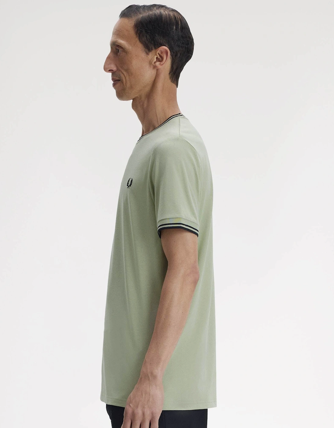 Mens Twin Tipped T-Shirt - Seagrass/Black S23