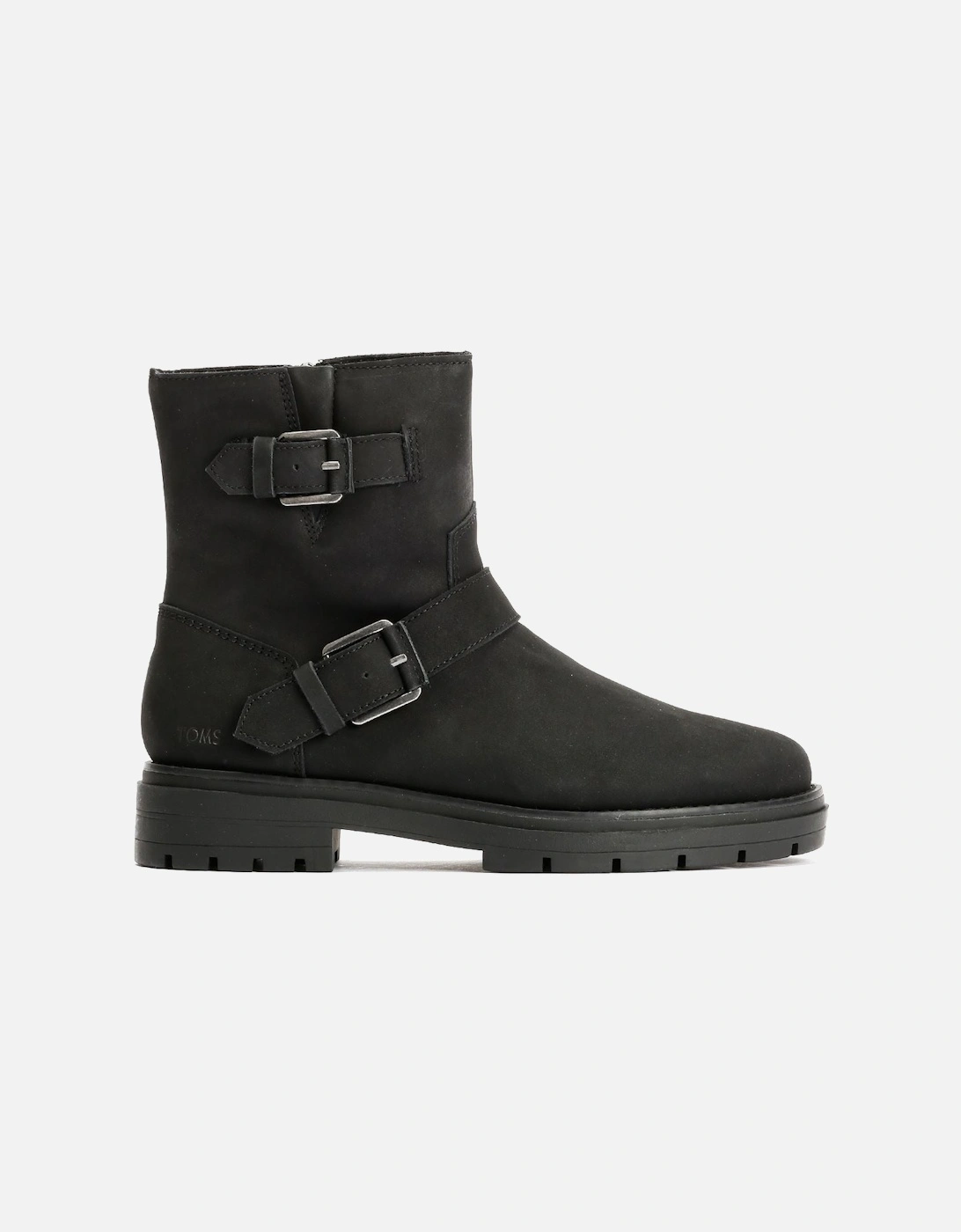 Ionie Moto Nubuck Leather Women's Black Boots