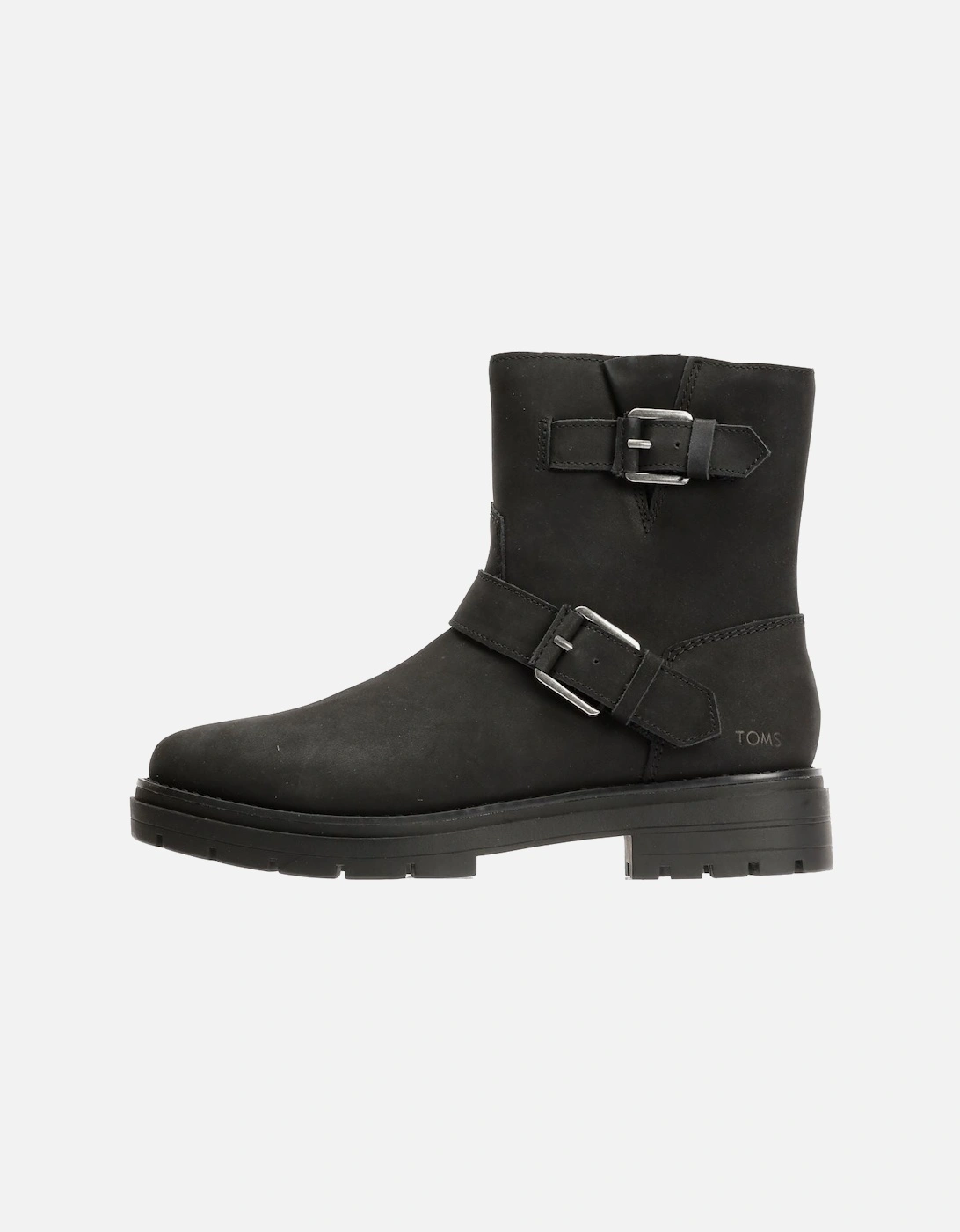 Ionie Moto Nubuck Leather Women's Black Boots