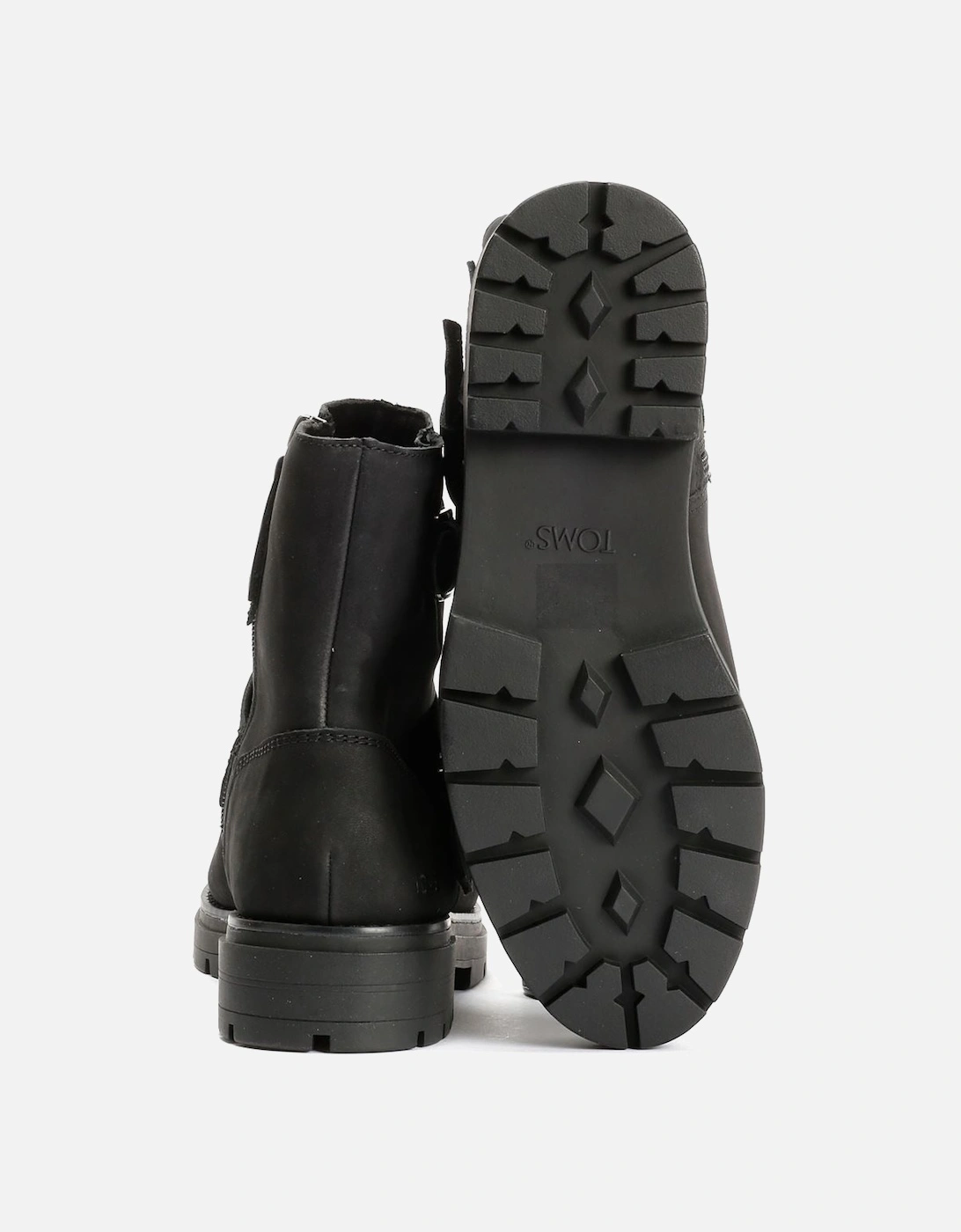 Ionie Moto Nubuck Leather Women's Black Boots