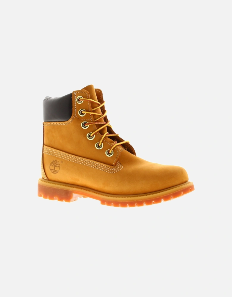 Womens Ankle Boots Premium 6 Inch Waterproof Leather Lace Up tan UK S