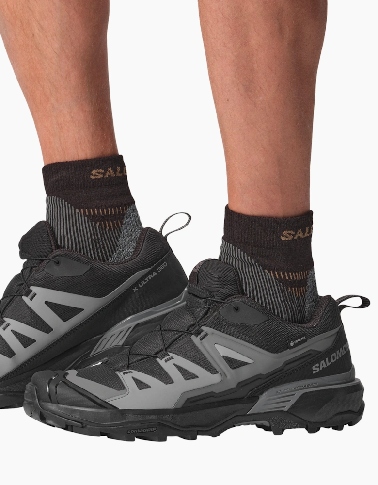 Mens Walking Shoes Trainers X Ultra 360 Gore Tex Waterproof Lace Up blac