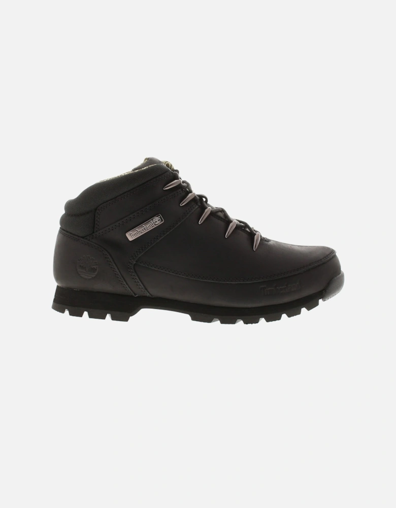 Mens Smart Boots Euro Sprint Leather Lace Up black UK Size