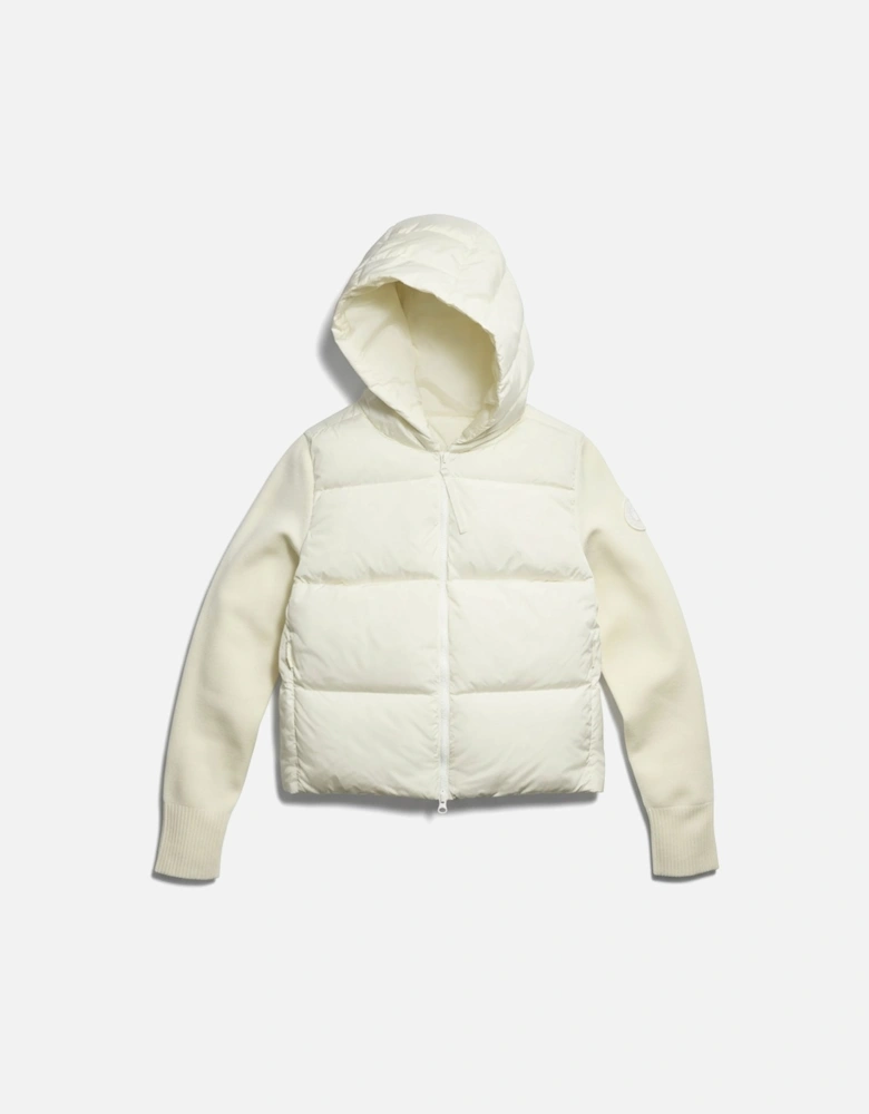 WOMENS HYBRIDGE WIDE QUILT KNIT HOODY