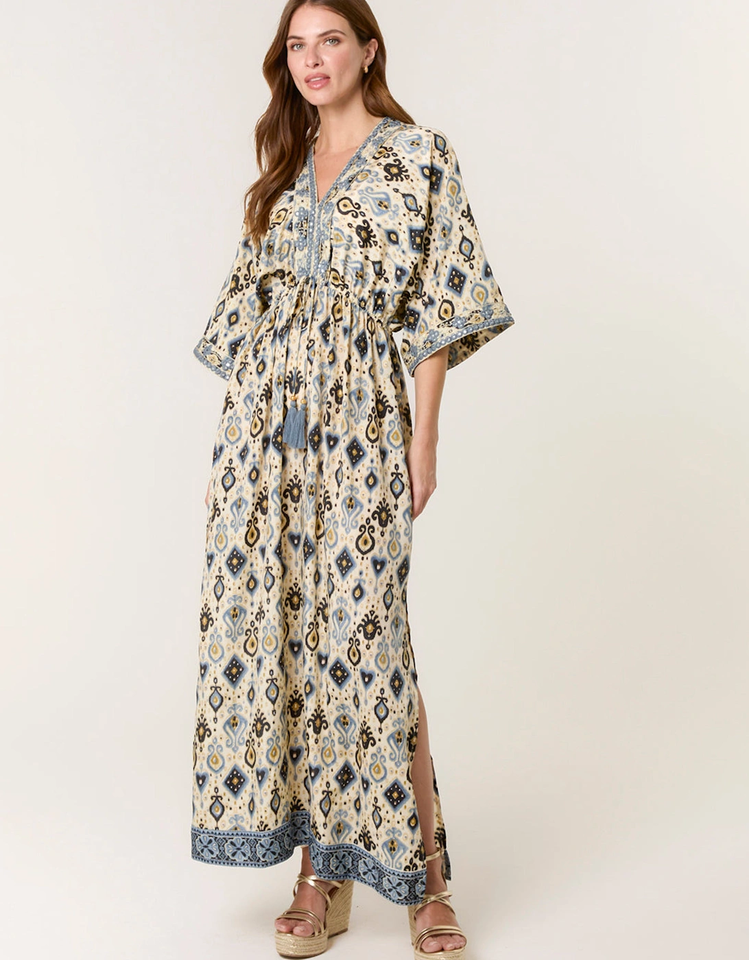 Multi Embellished Kimono Dress, 2 of 1