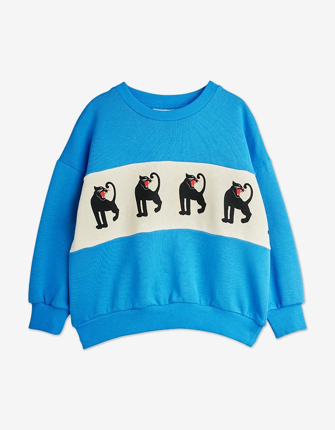 Kids Panther Panel Sweatshirt in Blue, 6 of 5