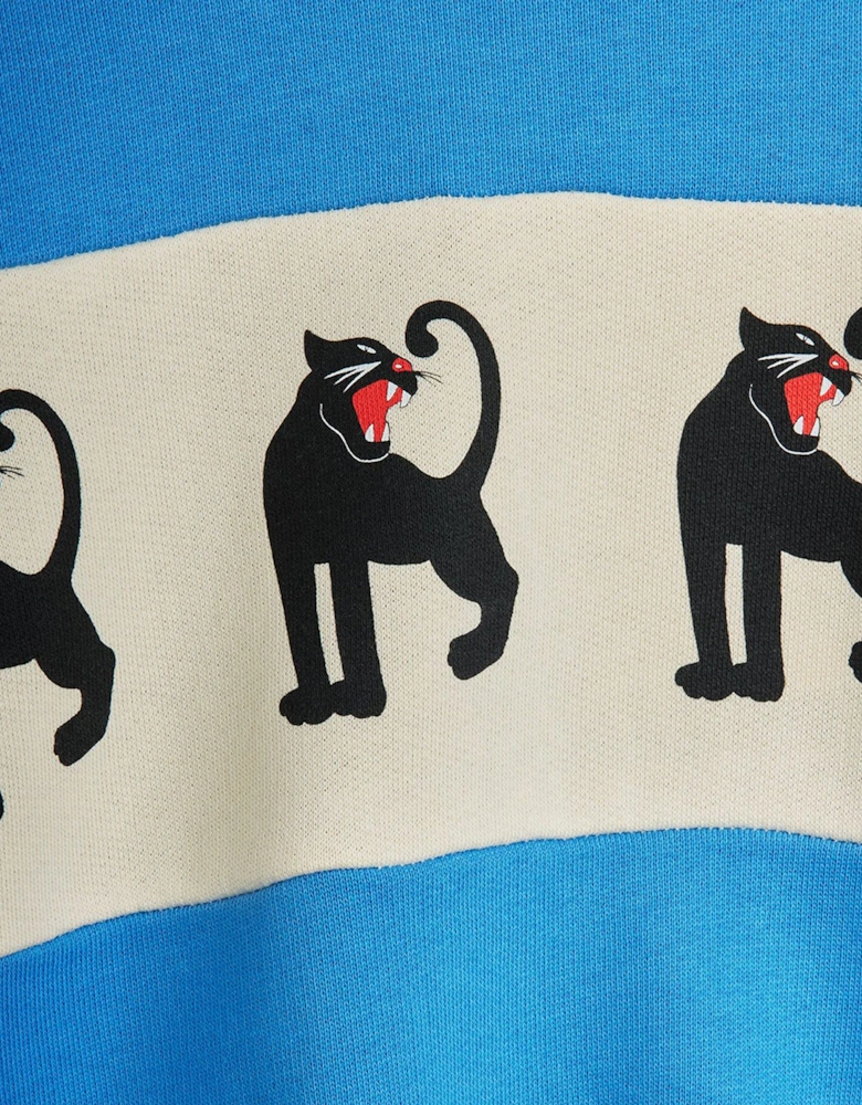 Kids Panther Panel Sweatshirt in Blue