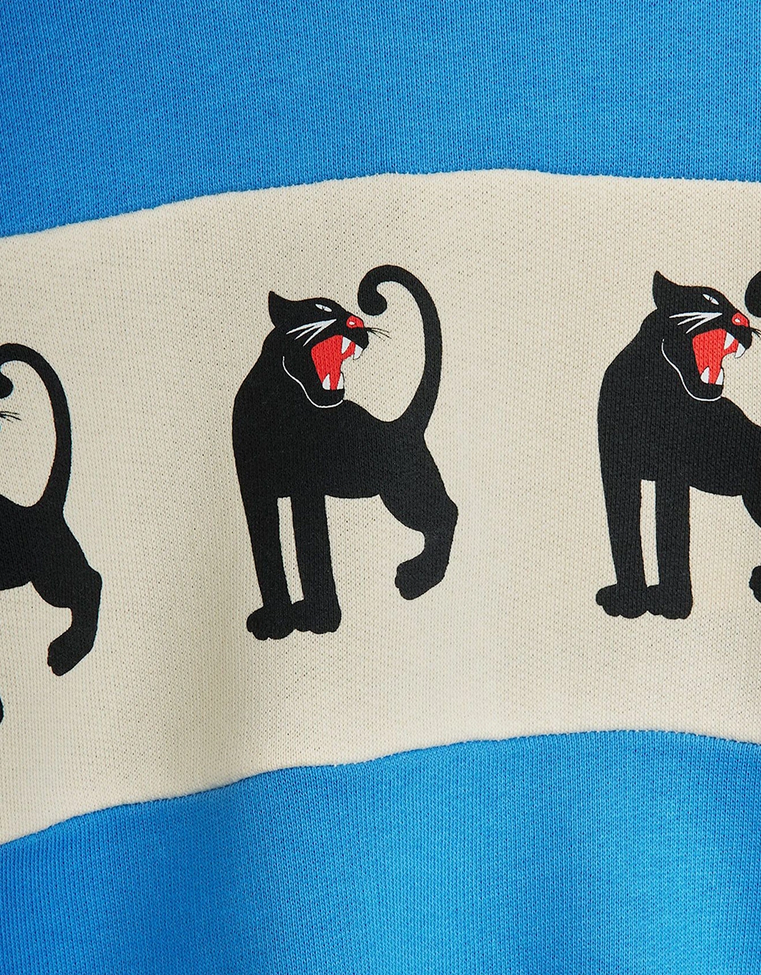Kids Panther Panel Sweatshirt in Blue