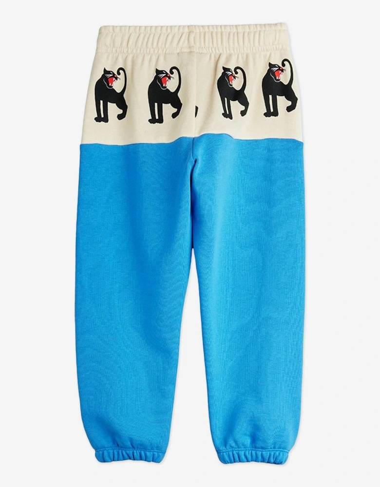 Kids Panther Panel Joggers in Blue