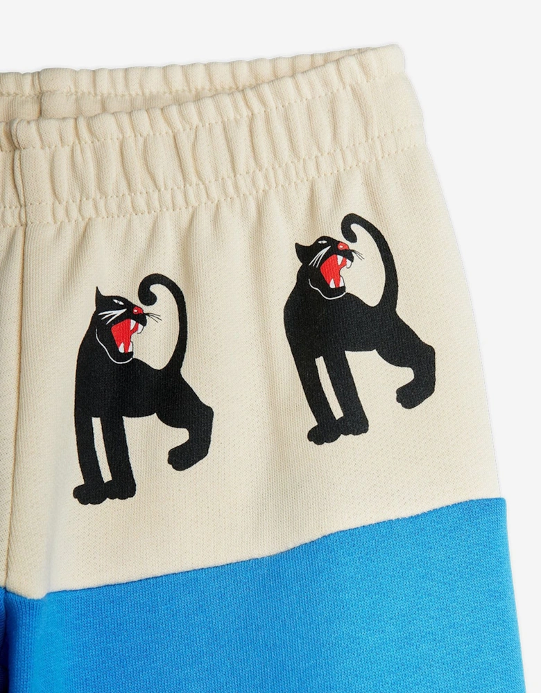 Kids Panther Panel Joggers in Blue