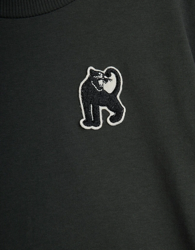 Kids Panther Patch T-Shirt in Black