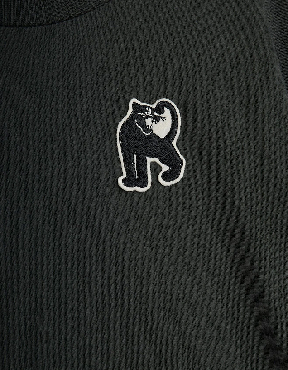 Kids Panther Patch T-Shirt in Black
