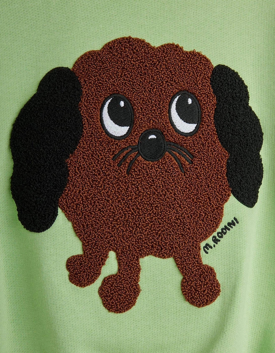 Boys Doggie Chenille Sweatshirt in Green