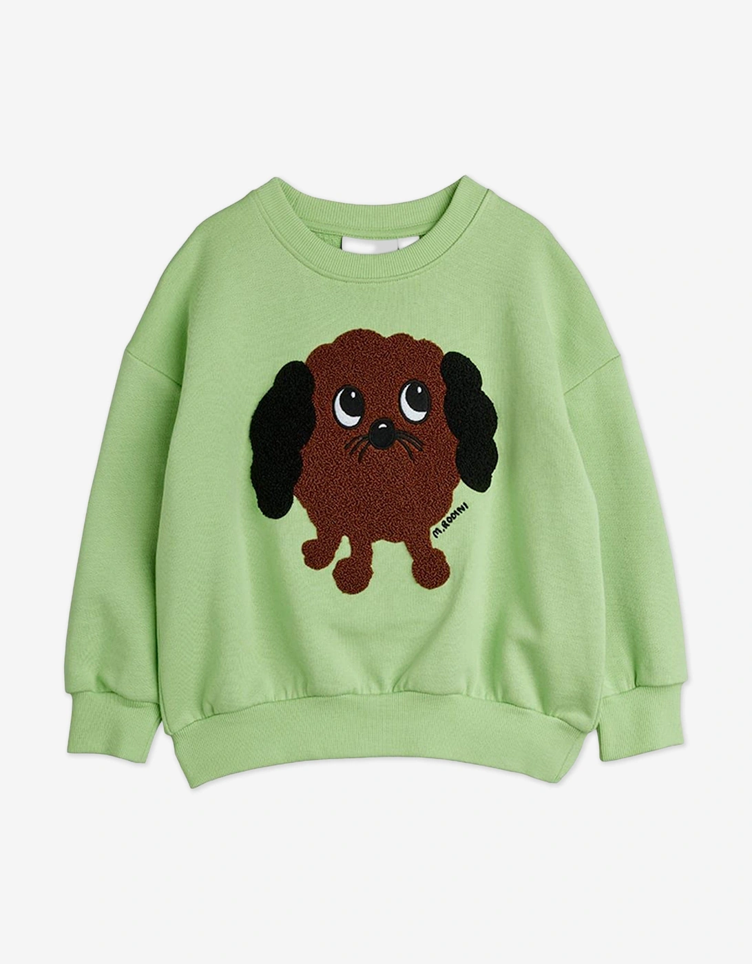 Boys Doggie Chenille Sweatshirt in Green, 6 of 5