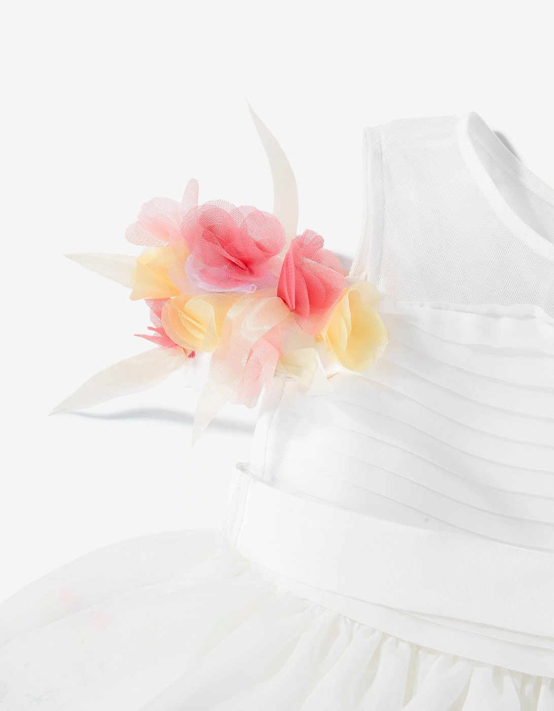 Girls Floral Occasion Dress in Ivory