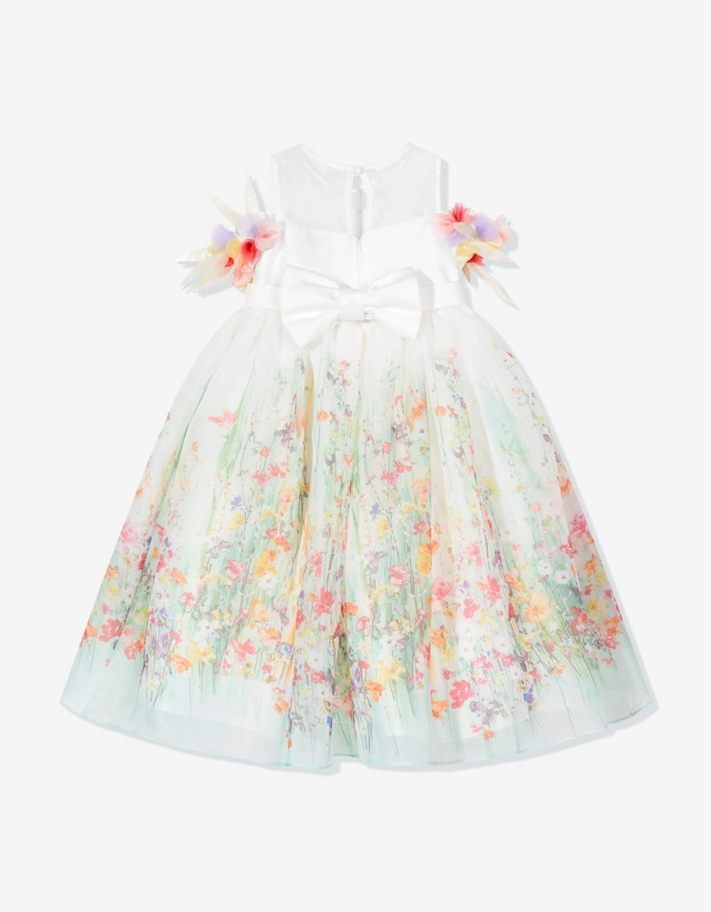 Girls Floral Occasion Dress in Ivory