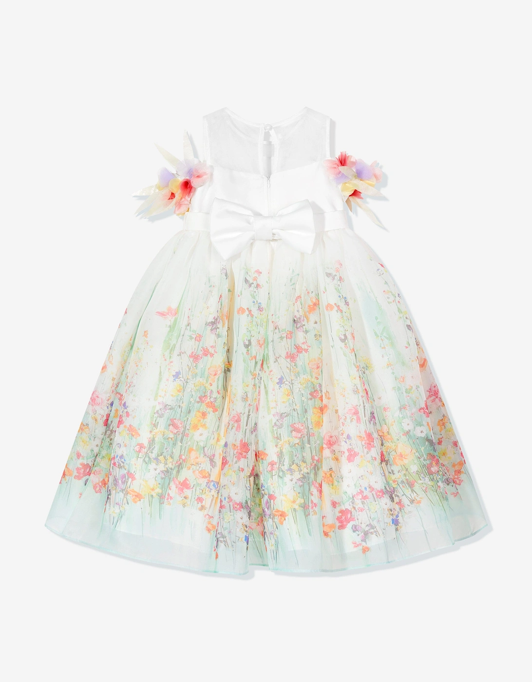 Girls Floral Occasion Dress in Ivory