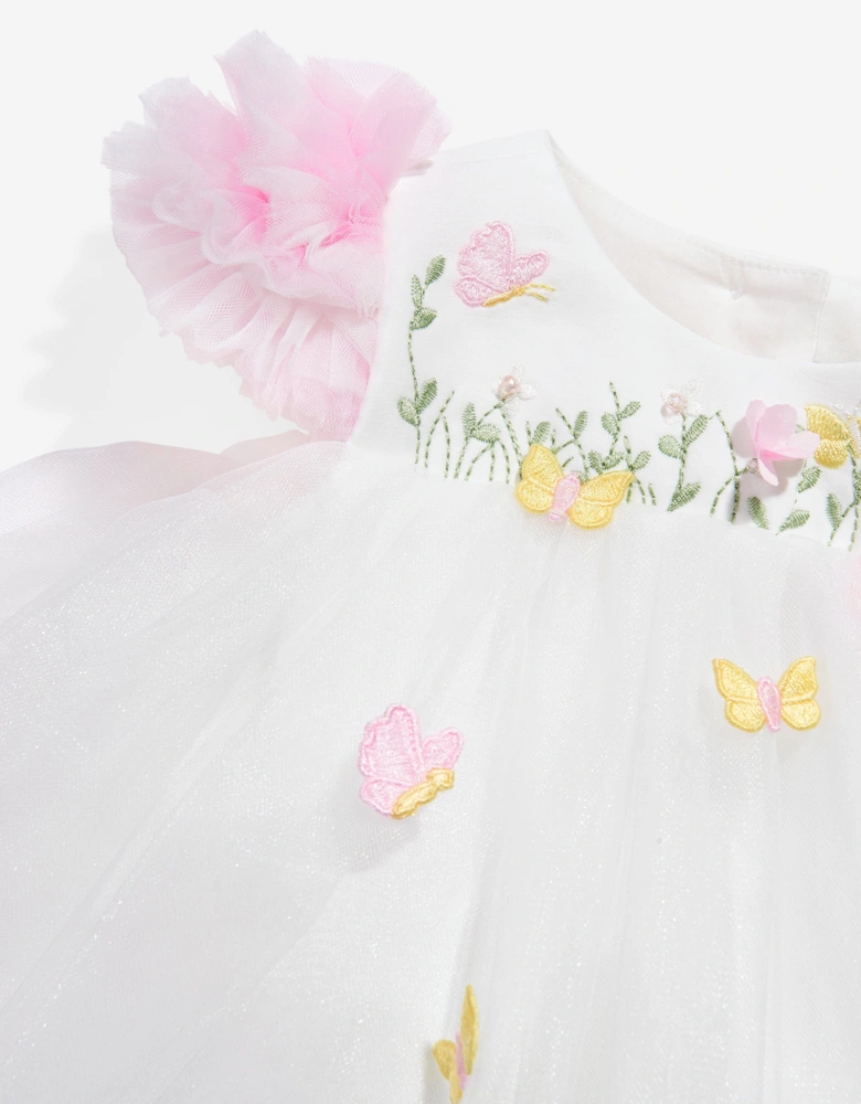 Baby Girls Occasion Dress with Headband in Ivory