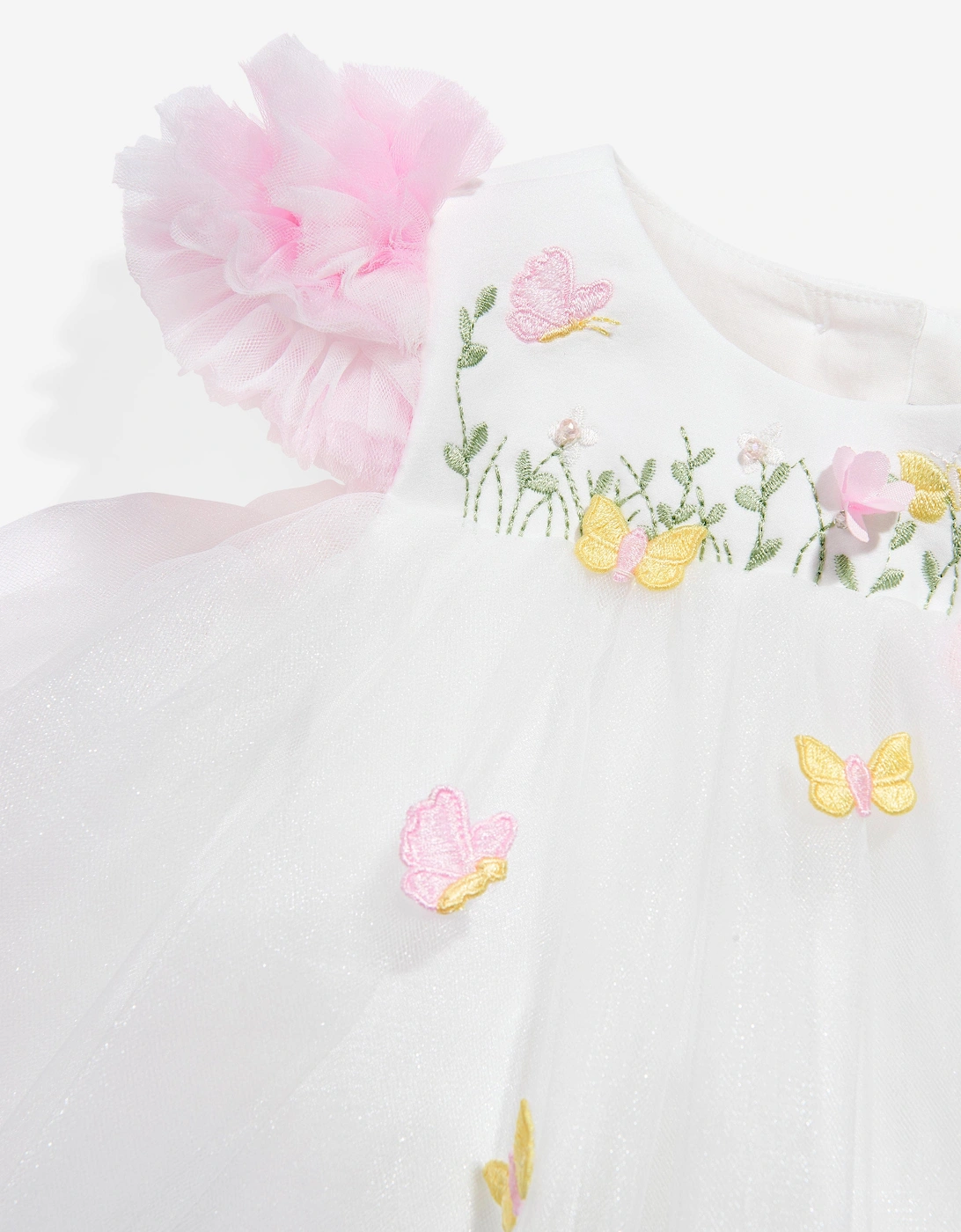 Baby Girls Occasion Dress with Headband in Ivory