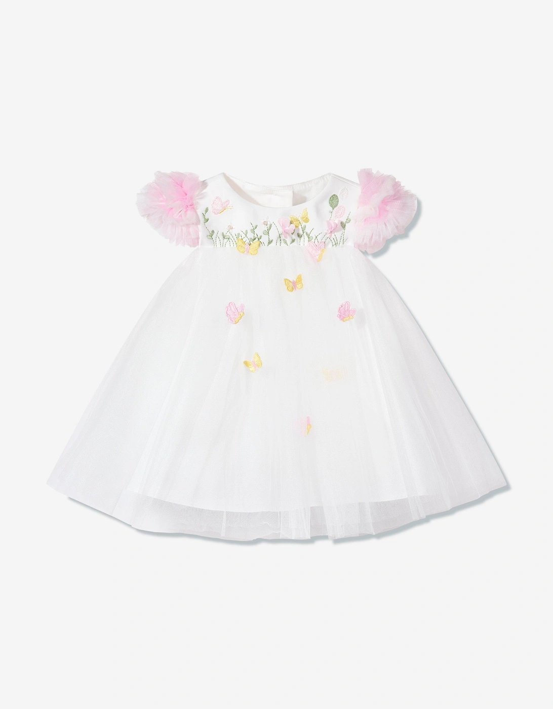 Baby Girls Occasion Dress with Headband in Ivory