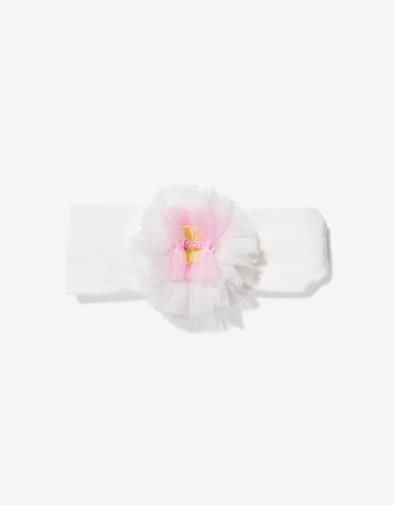 Baby Girls Occasion Dress with Headband in Ivory