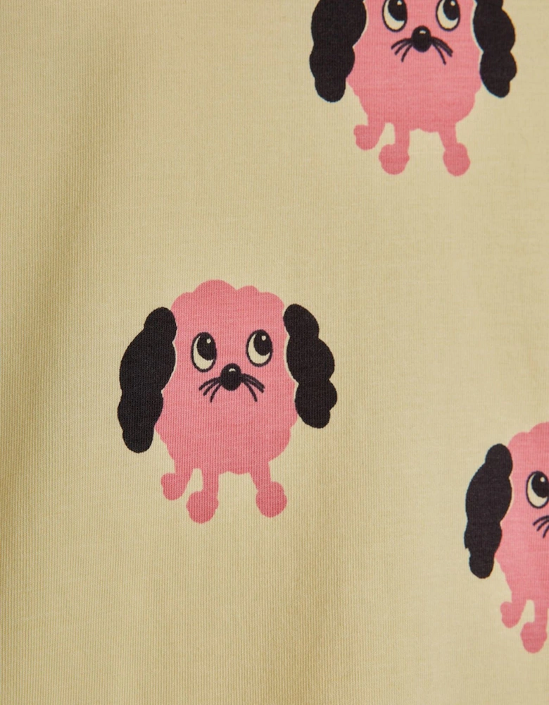 Baby Girls Doggies AOP T-Shirt in Yellow