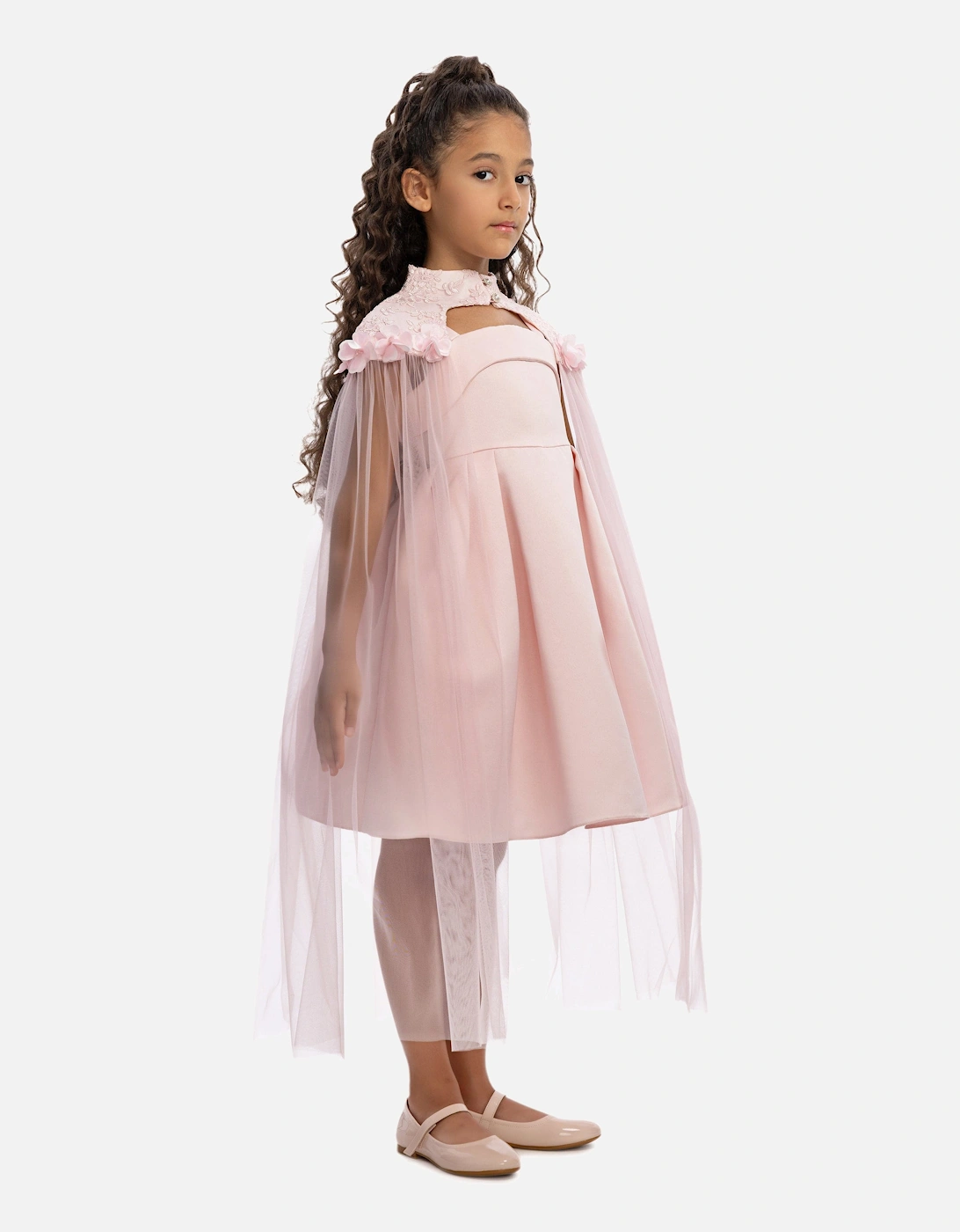 Girls Occasion and Cape Set in Pink