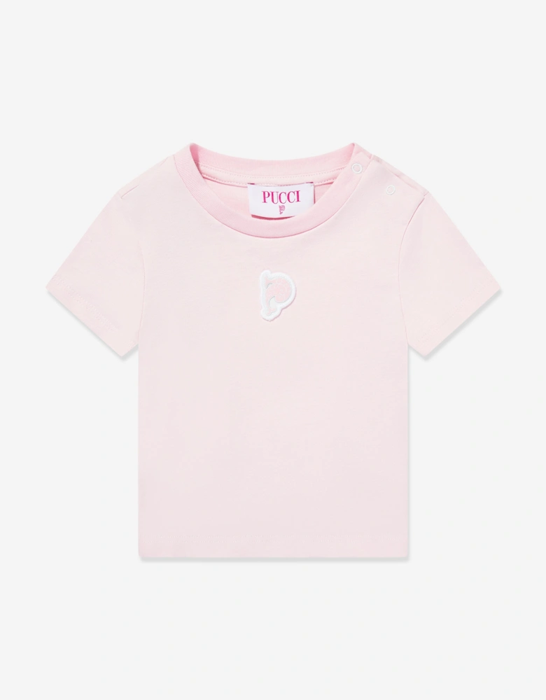 Baby Girls Logo T-Shirt in Pink
